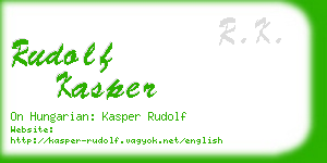 rudolf kasper business card